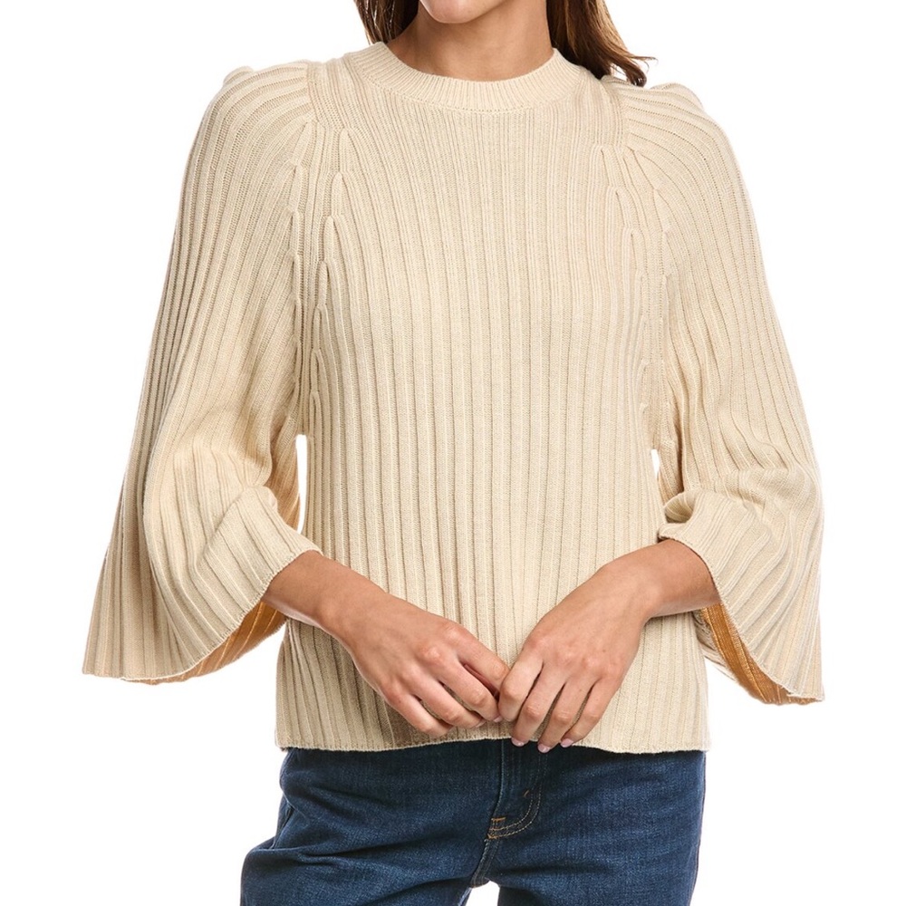 ba&sh Beige Cowl Neck Sweater